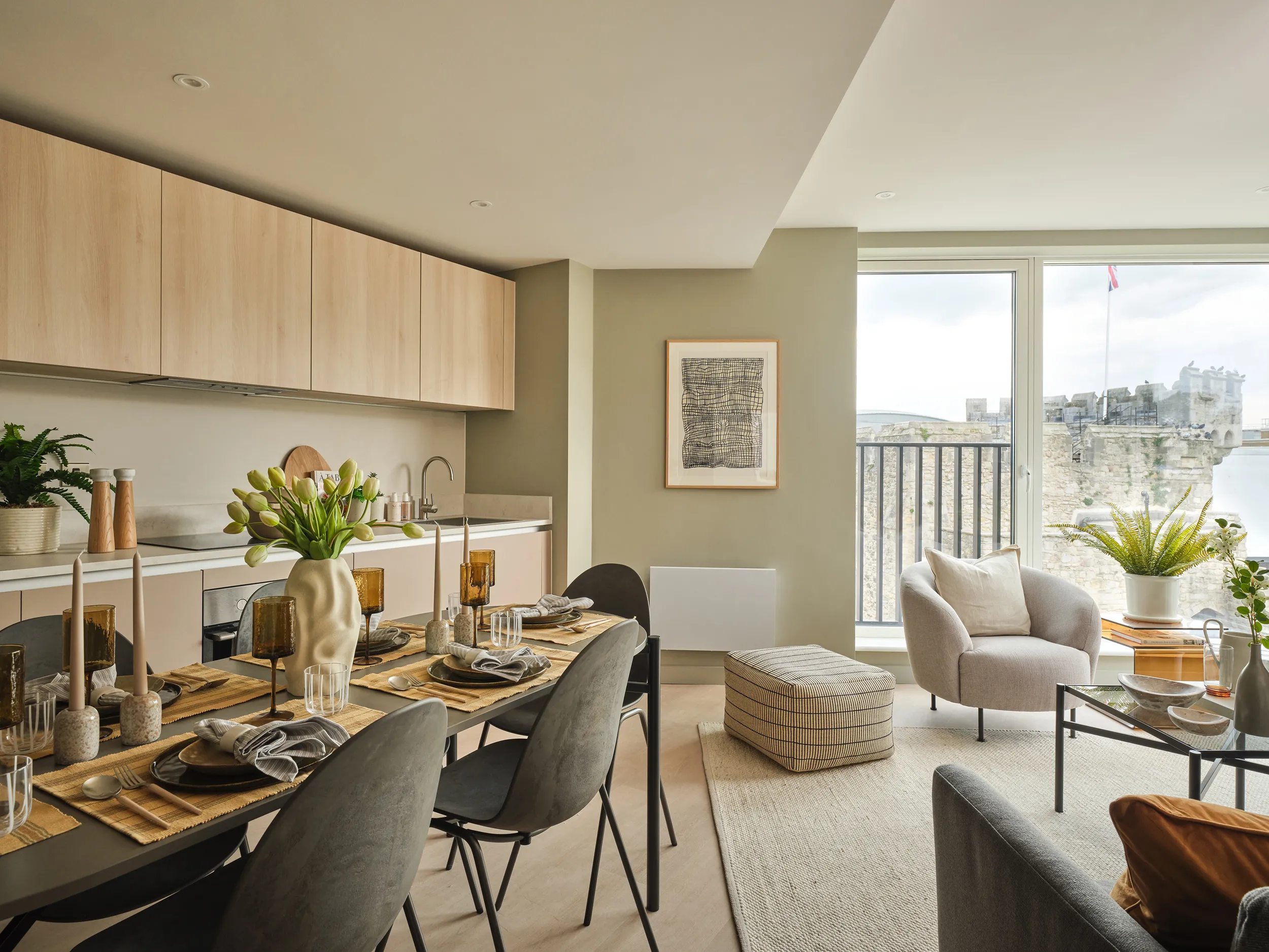 OPEN PLAN LIVING area