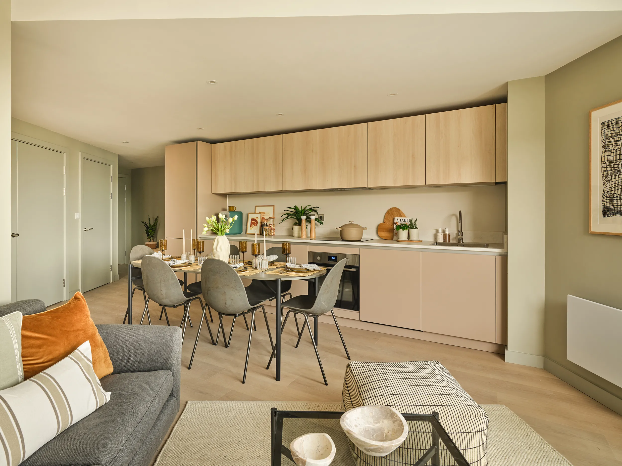 Dining area and kitchen