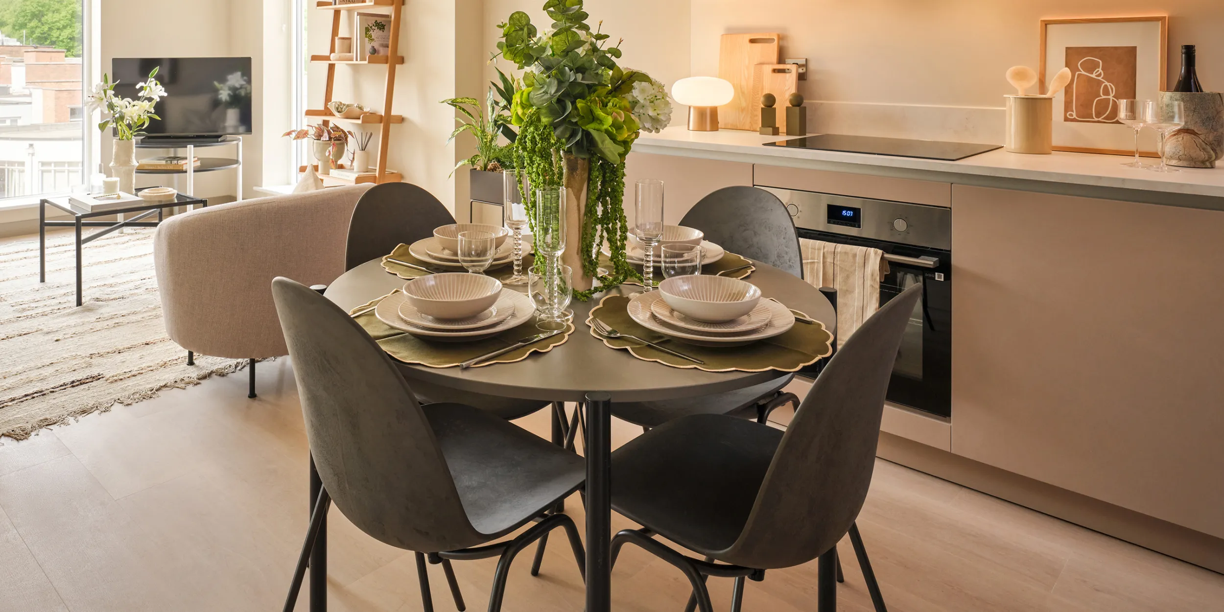 Dining table and chairs